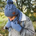 Męska czapka MERINO Euforia “Ciemny niebieski”