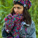 Rękawiczki MERINO 34% 'Czarne kolorki'