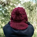 Męska czapka MERINO Smile “Bordo” podszewka JEDWAB