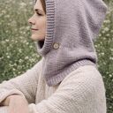 Ręcznie robiona balaclava kapturokomin czapka bawełna i alpaka