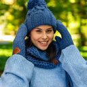 Czapka MERINO Euforia “Ciemny niebieski”