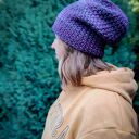 Ciepła damska czapka beanie ręcznie robiona