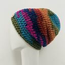 Kolorowa gruba czapka smerf ręcznie robiona