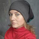 Czapka szara Smerfetka uniwersalna na podszewce miękka ciepła miła polecam box 11