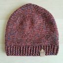 Kolorowa czapka merino ze ściągaczem