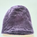 Futrzana czapka fioletowa sztuczne futro czapka na podszewce, rozmiar uniwersalny box z1
