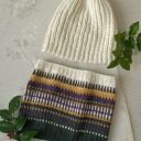 Czapka i Komin - kolorowy komplet z alpaki