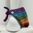 Kolorowa bonetka balaclava kominiarka wiązany kaptur zamiast czapki