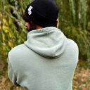 Czapka beanie z bawełny - czarna z kolorowym logo (2w1)