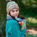 Czapka MERINO 100% Hope “Cukierki” podszewka BAWEŁNA