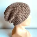 Czapka damska AUREA - baby merino plus moher i jedwab (beż)