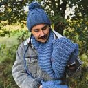 Męska czapka MERINO Euforia “Ciemny niebieski”