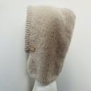 Delikatna balaclava z alpaki i merino - kominiarka w formie kaptura oversize