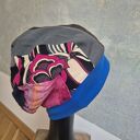 Czapka patchwork „Smerfetka” z podszewką - ręcznie szyta, na co dzień