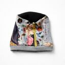 Czapka damska Smerfetka patchworkowa, na podszewce dobra na codzienne noszenie, wykonana w pojedyncz