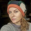 Czapka na podszewce kolorowa patchworkowa rękodzieło świetna na codzienne noszenie polecam rozmiar