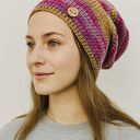 Kolorowa czapka jesienna przejściowa cienka all season S/M