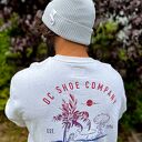 Męska czapka beanie z bawełny logo kolorowe „Jasny szary”