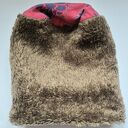 Futrzana czapka baranek Smerfetka na podszewce rozmiar uniwersalny bardzo ciepła, box a1