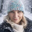 Czapka z Wełny Naturalnej - Kolorowy Melanż ręcznie robiona gruba