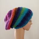 Kolorowa długa czapka handmade na zimę - ciepła i pełna stylu