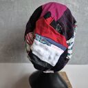 Czapka smerfetka turban boho w kolorze amarant - rozmiar uniwersalny