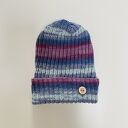 Kolorowa czapka przejściowa beanie z wywinięciem cienka 100%