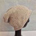Czapka wełniana beżowa na podszewce rozmiar uniwersalny, smerfetka, damsko męska, box