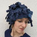 Czapka artystyczna Afro - wytkana ręcznie na krośnie