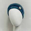 Kolorowa gruba czapka zimowa smerf ręcznie robiona