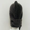 Balaclava-kominiarka z szalikiem - brąz i szarość, ręcznie na drutach