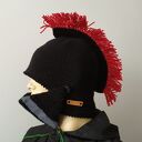 Męska czapka hełm rycerza na zimę ręcznie robiona