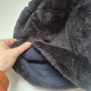 Czapka futrzana sztuczne futro kolor czarny na podszewce, szyta ręcznie, rękodzieło obwód głowy uniw