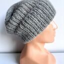 Ręcznie robiona czapka damska MORGANA Alpaka z Jedwabiem 501/02 Jasny Szary