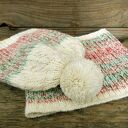 Czapka i Komin Candy - wełniany, ciepły zestaw na zimę