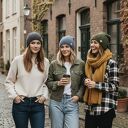 Czapka całoroczna przejściowa cienka bawełna s/m unisex jeans