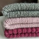 Handmade czapka damska AUREA z baby merino, moherem i jedwabiem - Zielona szałwia