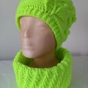 KOMPLET HANDMADE "NEONOWE LIŚCIE"