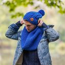 Czapka męska MERINO 100%- Rzeka” JOY podszewka BAWEŁNA