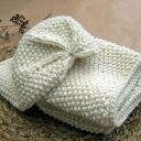 Czapka i Komin - ecru, 100% alpaki, ciepły komplet na zimę