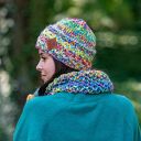 Czapka MERINO 100% Hope “Cukierki” podszewka BAWEŁNA