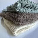 Wywijana czapka merino HELLI 100% Baby Merino 50 Zielona Szałwia