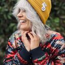 Czapka beanie z bawełny logo kolorowe “Miodowa musztarda”