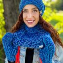 Czapka MERINO 66% nieugniatająca włosów - Niebieskości” THIS IS IT