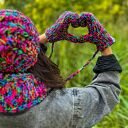 Rękawiczki MERINO 34% 'Czarne kolorki'