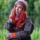Czapka merino 100% Explorer - przygaszone czerwienie