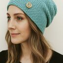 Czapka całoroczna przejściowa cienka bawełna s/m aqua
