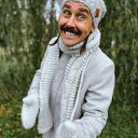 Męska czapka MERINO Neverland “Wybielony szary” podszewka JEDWAB