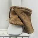 Balaclava oversize kominiarka kaptur zamiast czapki z merino camel