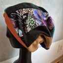 Czapka na podszewce kolorowa patchworkowa rękodzieło świetna na codzienne noszenie